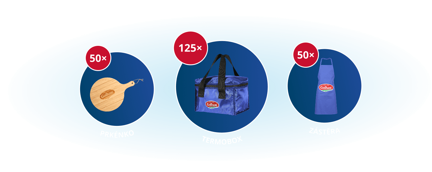 Denní výhry : 50x Prkénko, 125x Termobox, 50x Zástěra